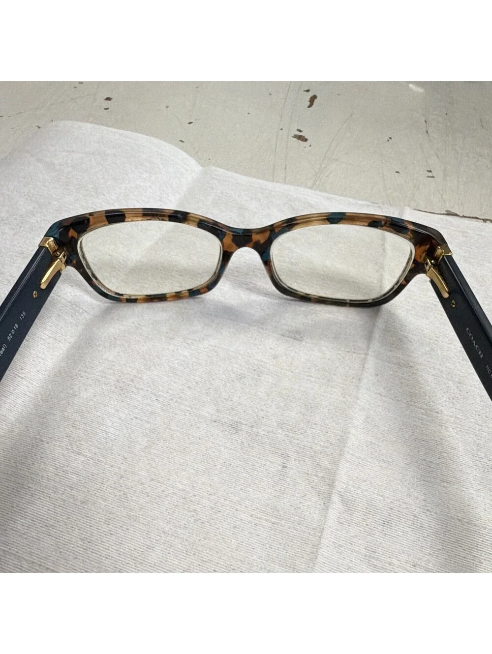 Coach HC6078 5337 Eyeglasses Teal Confetti Tortoise 52-16-135 Frames